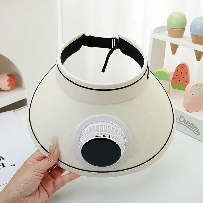 Summer Sun Hat with Fan to Cover Face, Uv Sun Protection Hat, Large Brim Empty Top Hat, Sun Hat for Women, Fashionable Charging Hat