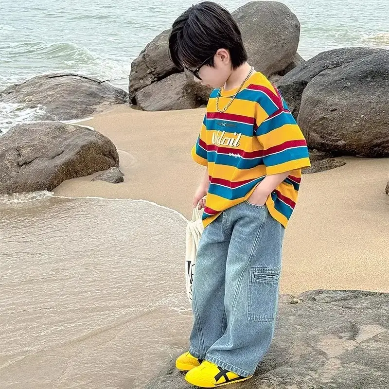 Boys Striped T-Shirt Summer Wear 2025 - Image 4