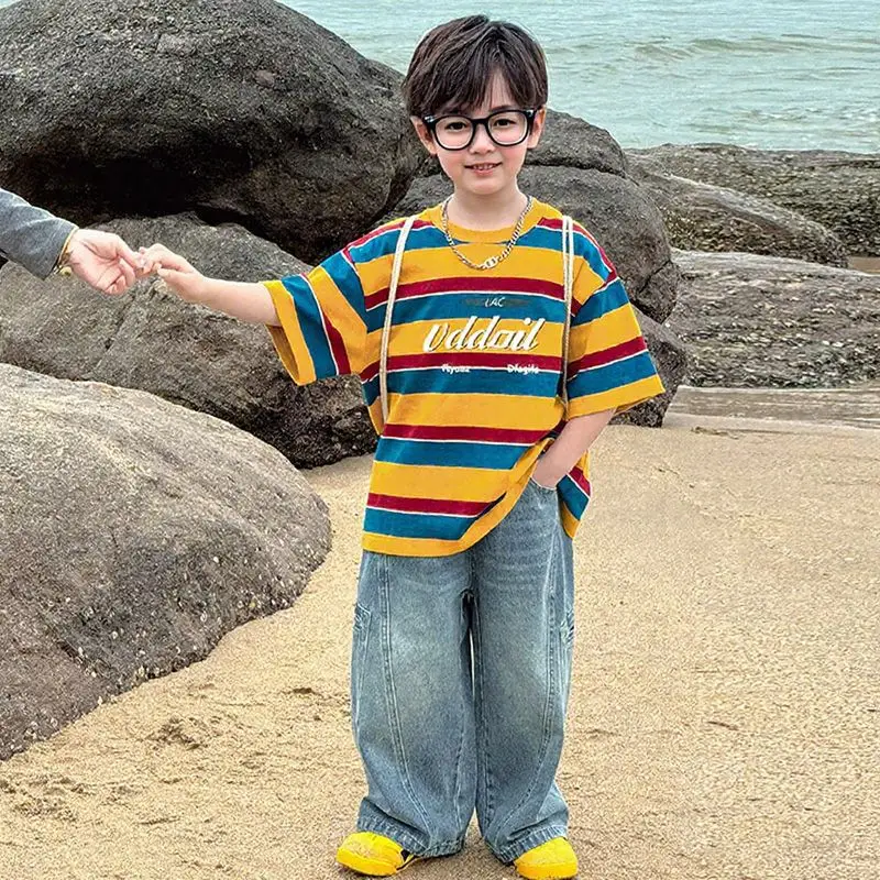 Boys Striped T-Shirt Summer Wear 2025 — feature 1