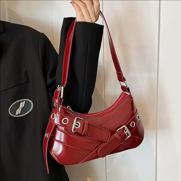 Vintage Red Motorcycle Bag for Girls 2025 - Image 6