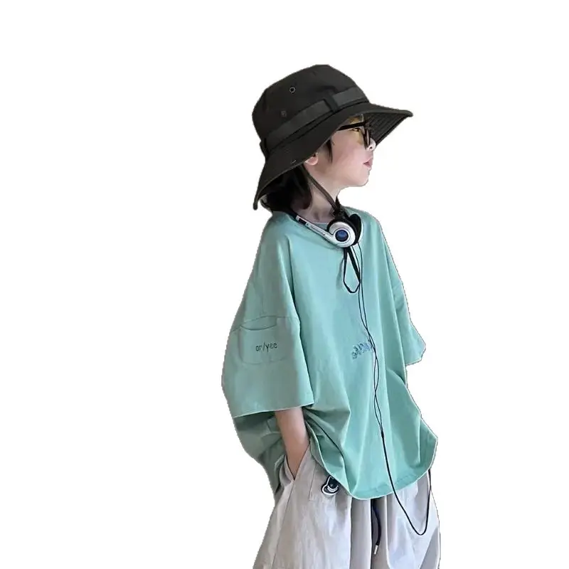 Boys T-Shirt Short Sleeve Summer Light Blue 6-12Y - Image 5