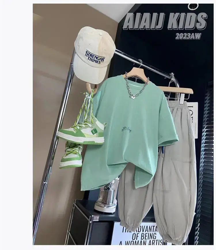 Boys T-Shirt Short Sleeve Summer Light Blue 6-12Y — feature 11