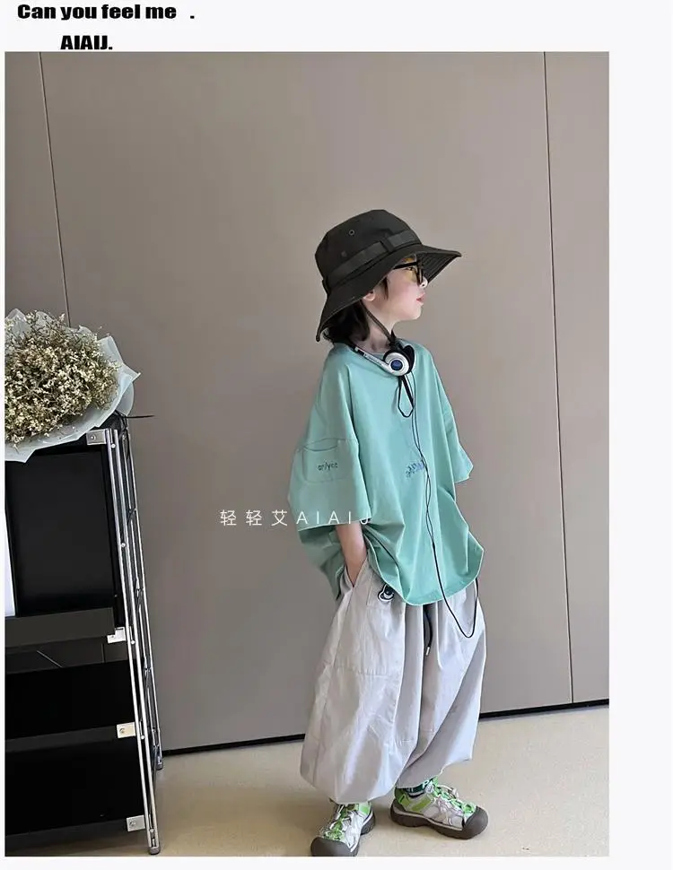 Boys T-Shirt Short Sleeve Summer Light Blue 6-12Y — feature 13