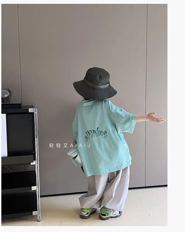 Boys T-Shirt Short Sleeve Summer Light Blue 6-12Y — feature 18