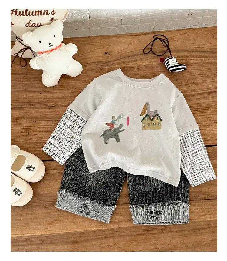 Baby T-Shirt Set Cartoon Bottom for Boys Autumn Wear — feature 13