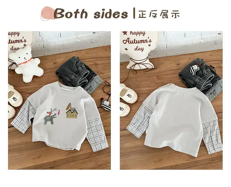 Baby T-Shirt Set Cartoon Bottom for Boys Autumn Wear — feature 3