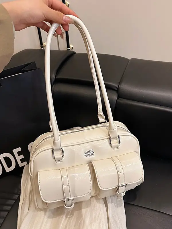 Yellow Leather Shoulder Bag for Women 2025 Summer - Image 10