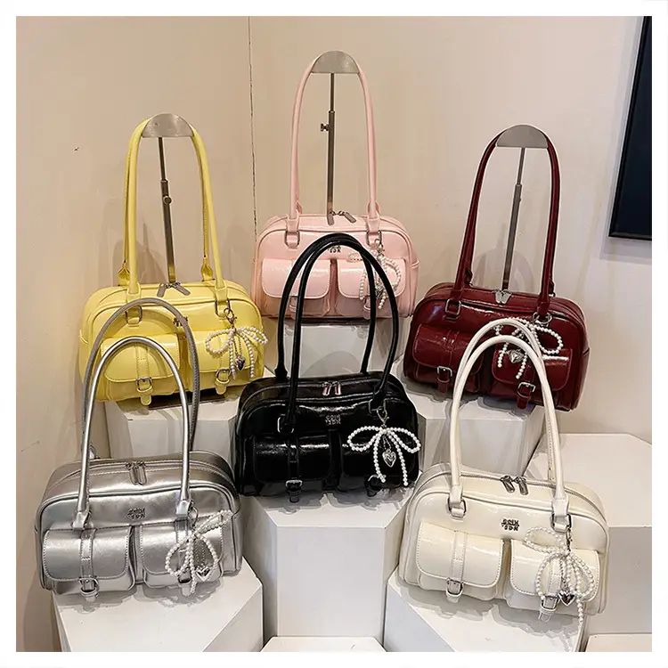 Yellow Leather Shoulder Bag for Women 2025 Summer — feature 1