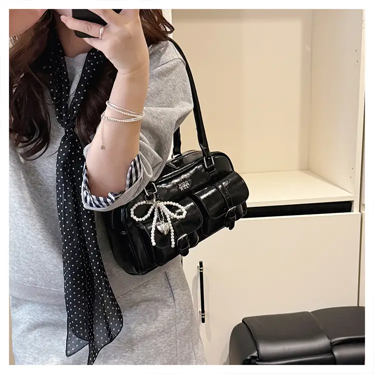 Yellow Leather Shoulder Bag for Women 2025 Summer — feature 13