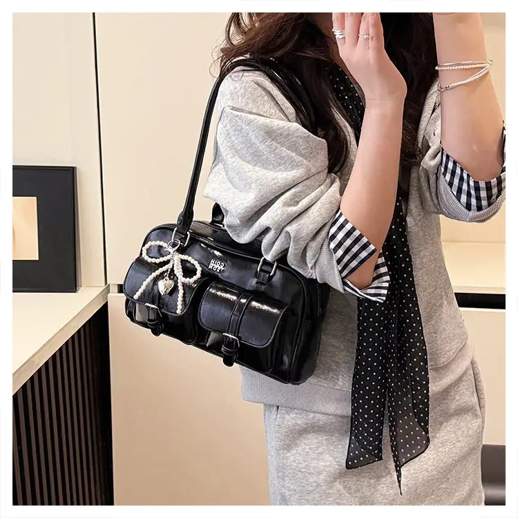 Yellow Leather Shoulder Bag for Women 2025 Summer — feature 14