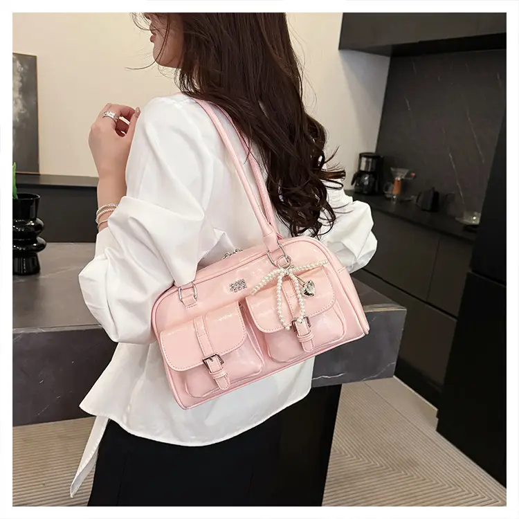Yellow Leather Shoulder Bag for Women 2025 Summer — feature 19