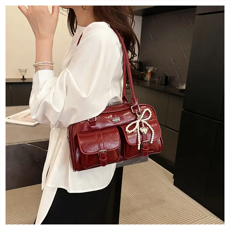 Yellow Leather Shoulder Bag for Women 2025 Summer — feature 21