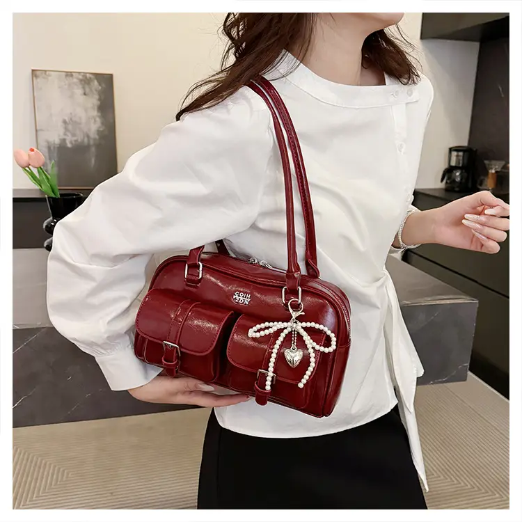 Yellow Leather Shoulder Bag for Women 2025 Summer — feature 22
