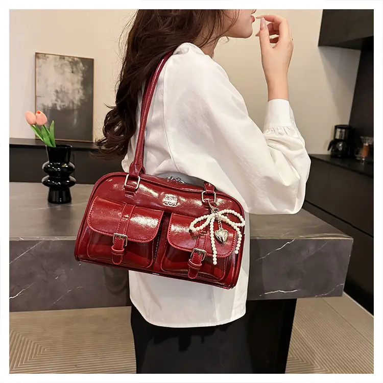 Yellow Leather Shoulder Bag for Women 2025 Summer — feature 23