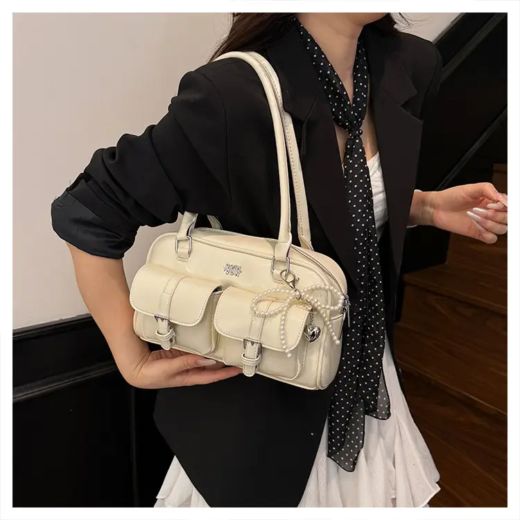 Yellow Leather Shoulder Bag for Women 2025 Summer — feature 28
