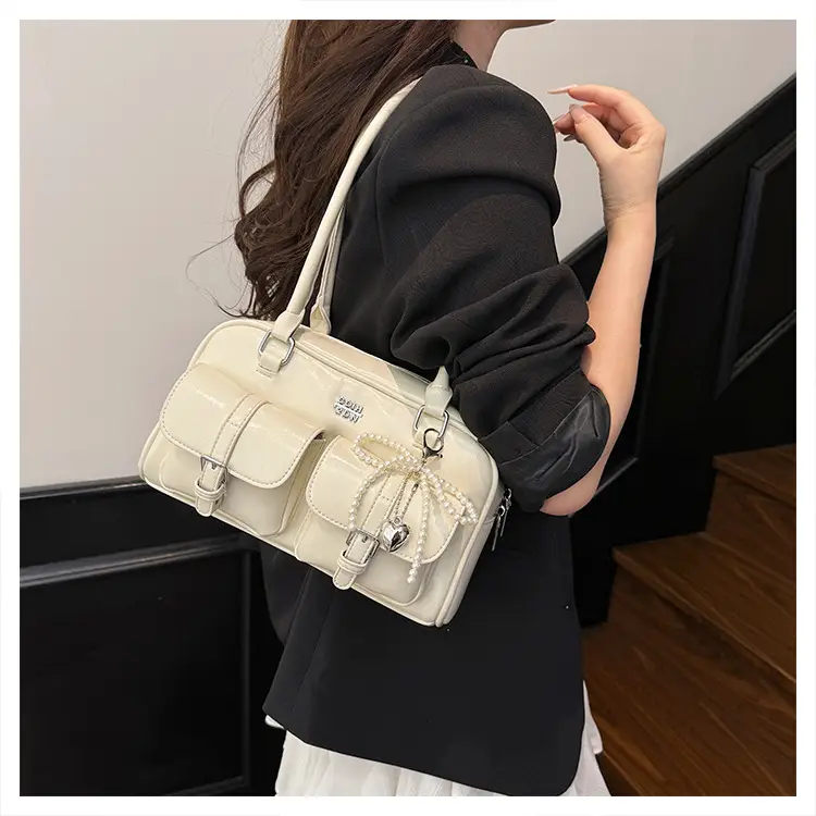 Yellow Leather Shoulder Bag for Women 2025 Summer — feature 29