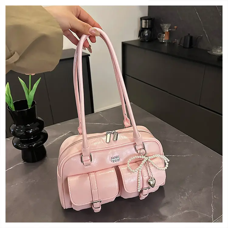 Yellow Leather Shoulder Bag for Women 2025 Summer — feature 31