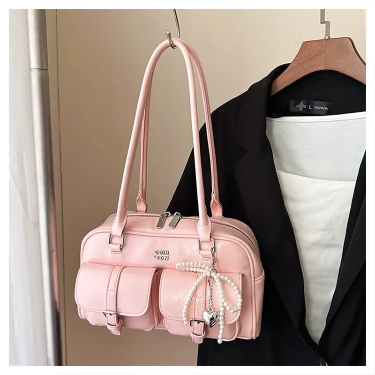 Yellow Leather Shoulder Bag for Women 2025 Summer — feature 32