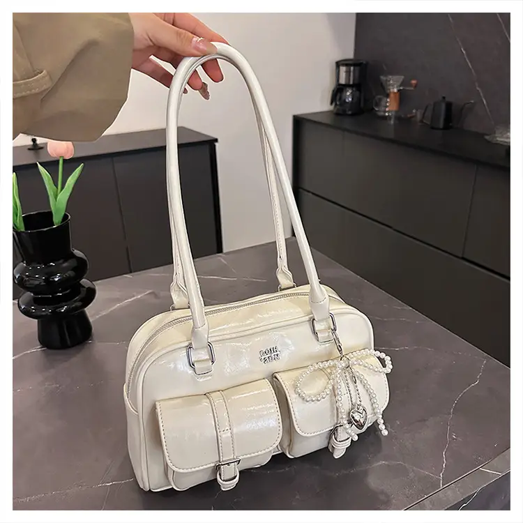 Yellow Leather Shoulder Bag for Women 2025 Summer — feature 34