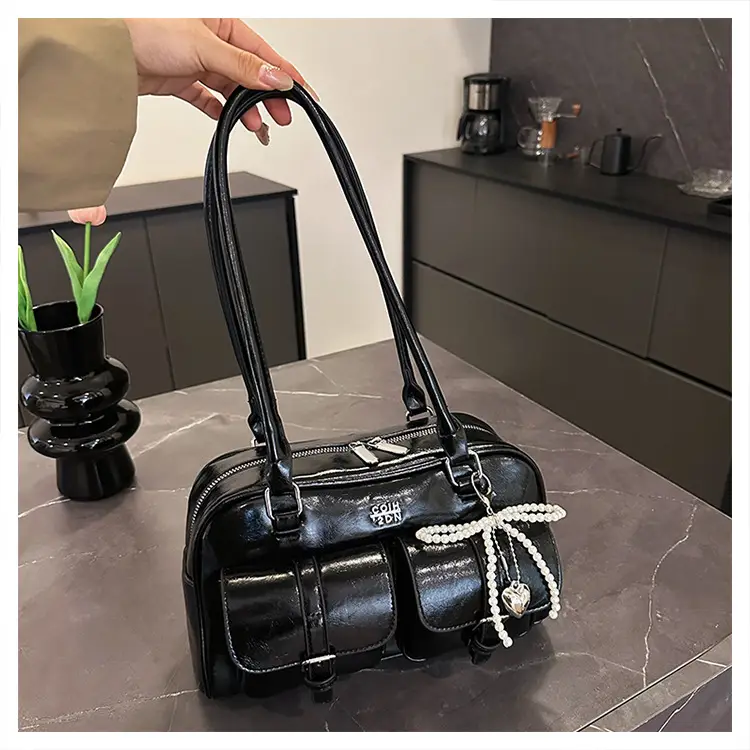Yellow Leather Shoulder Bag for Women 2025 Summer — feature 40