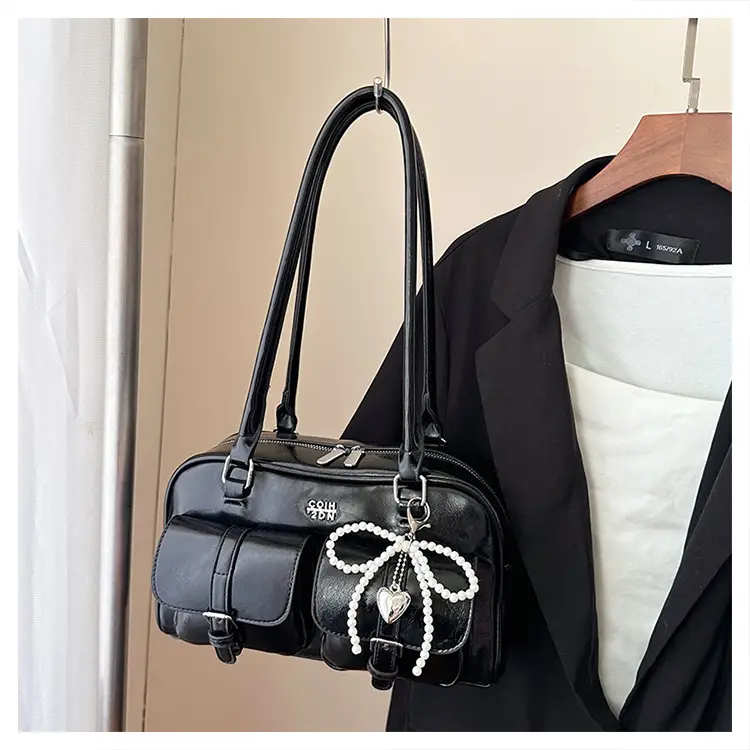 Yellow Leather Shoulder Bag for Women 2025 Summer — feature 41