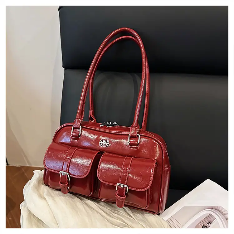 Yellow Leather Shoulder Bag for Women 2025 Summer — feature 42