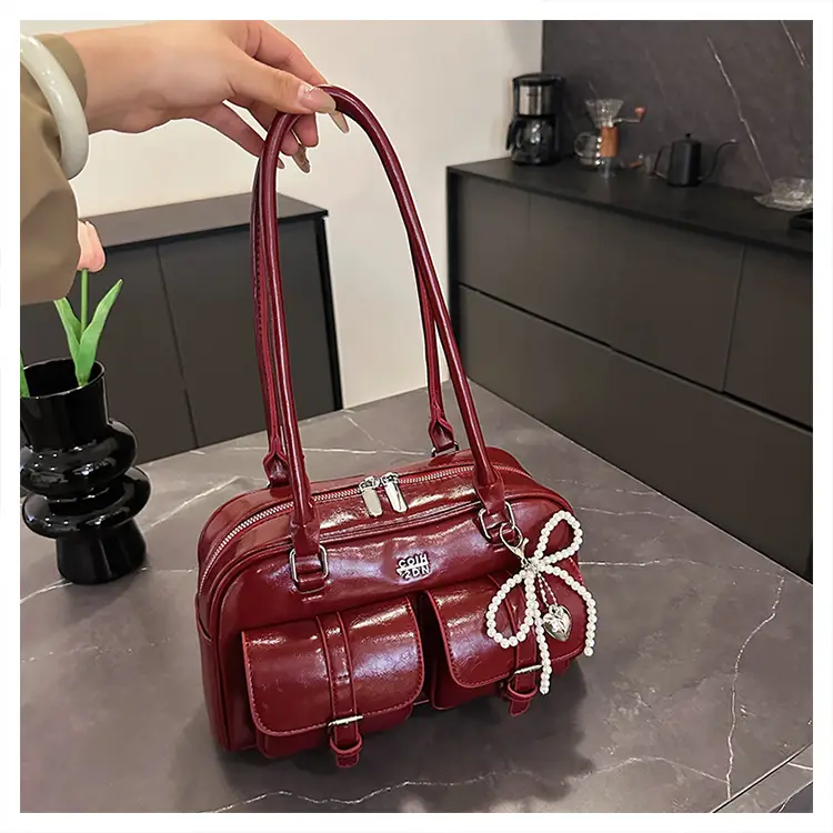 Yellow Leather Shoulder Bag for Women 2025 Summer — feature 43