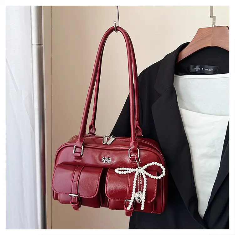Yellow Leather Shoulder Bag for Women 2025 Summer — feature 44