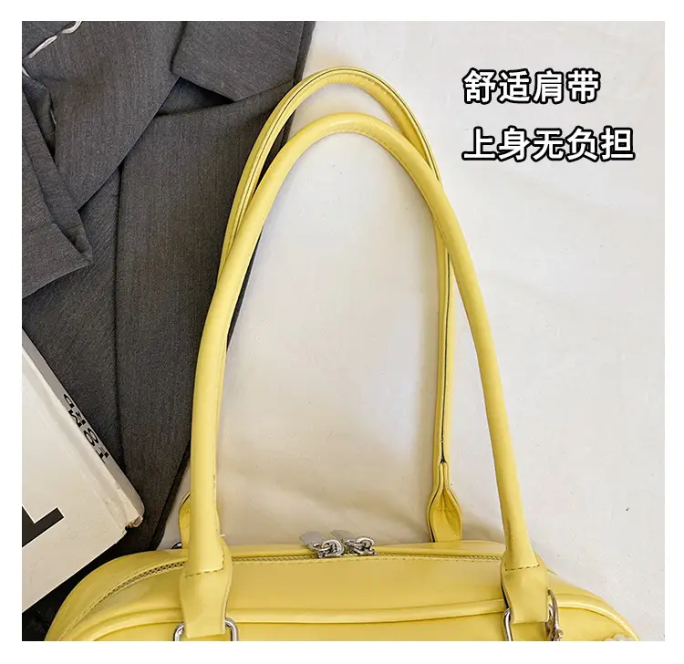 Yellow Leather Shoulder Bag for Women 2025 Summer — feature 5