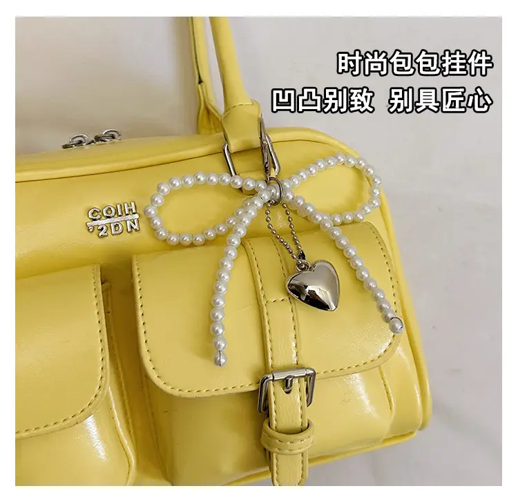 Yellow Leather Shoulder Bag for Women 2025 Summer — feature 8