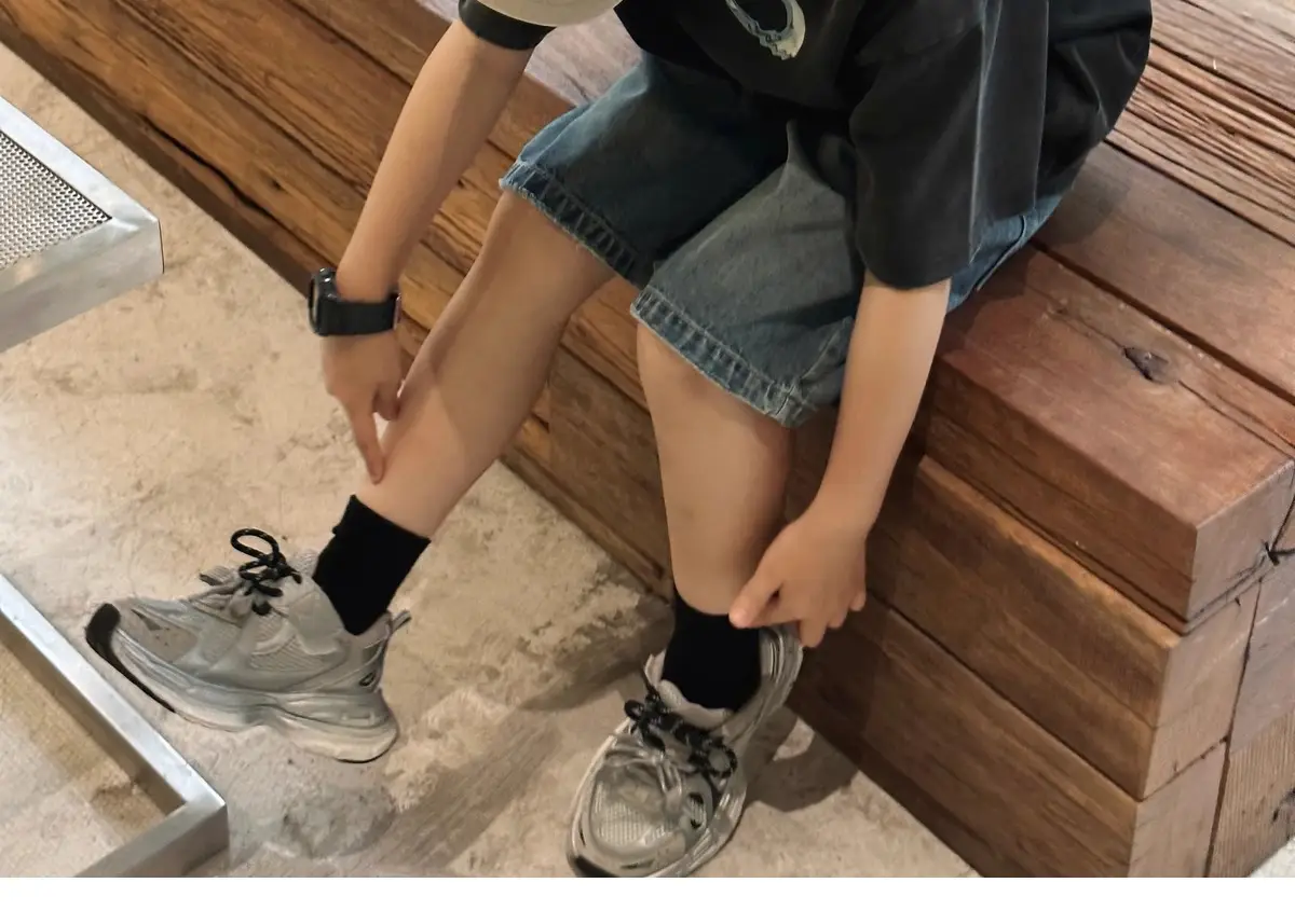 Kids T-Shirt Black Graphic Short Sleeve Cotton Summer — feature 15