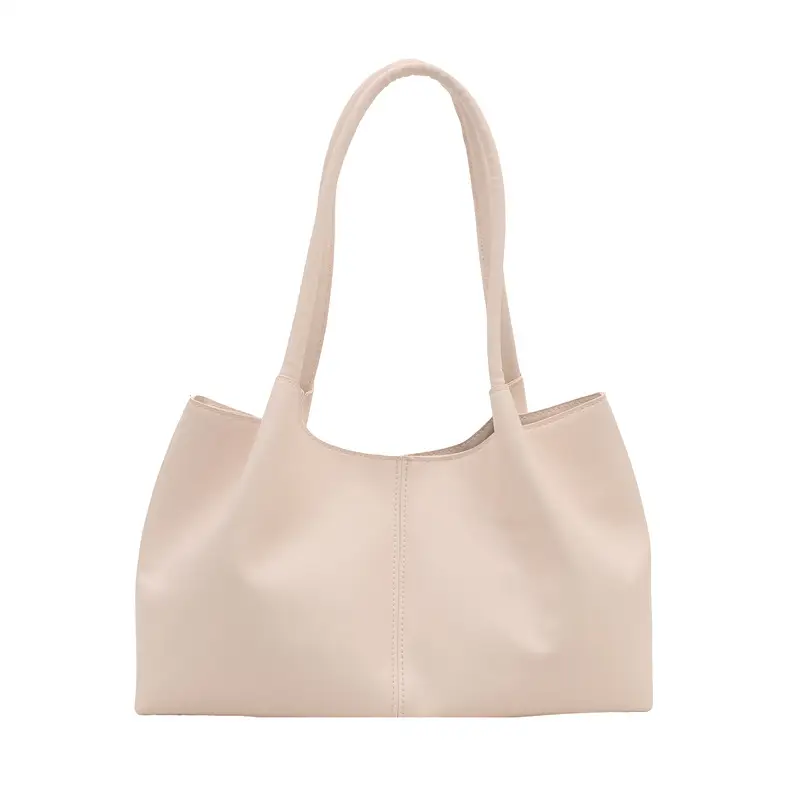 Black Leather Tote Bag Large Capacity Daily Commute - Image 4