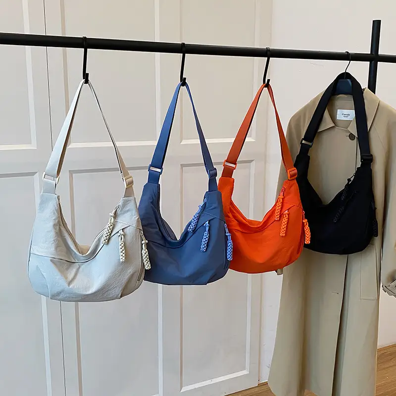 Orange Nylon Shoulder Bag for Women 2025 - Image 6