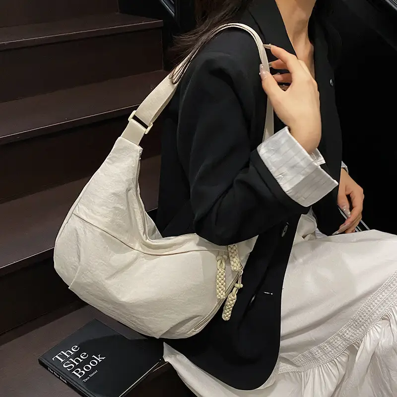 Orange Nylon Shoulder Bag for Women 2025 - Image 8