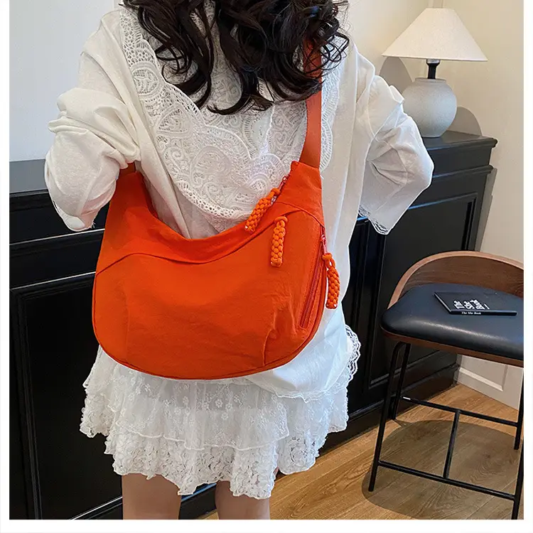 Orange Nylon Shoulder Bag for Women 2025 — feature 15