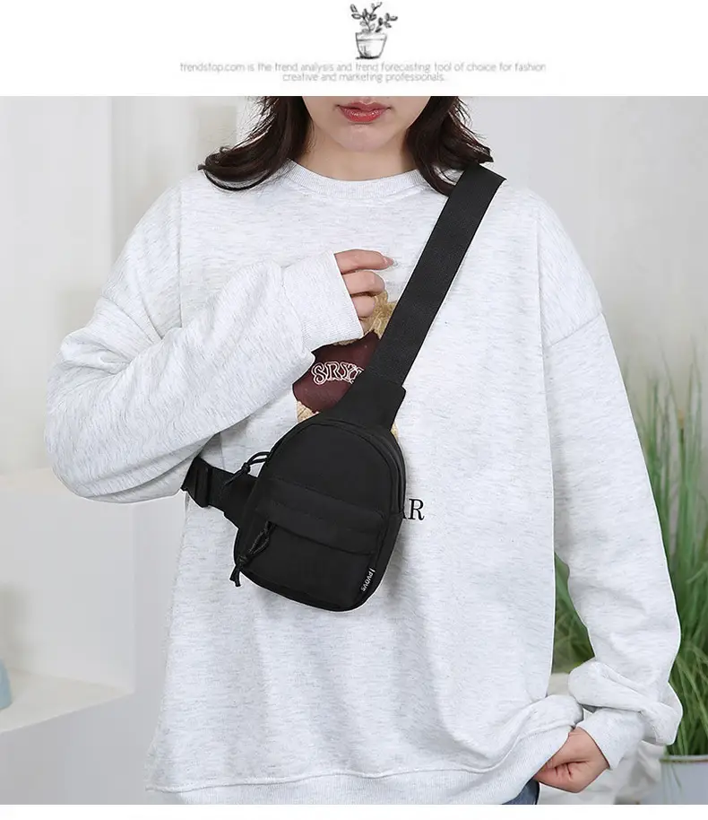 Women's Trendy Mobile Phone Chest Bag Lightweight Nylon — feature 11