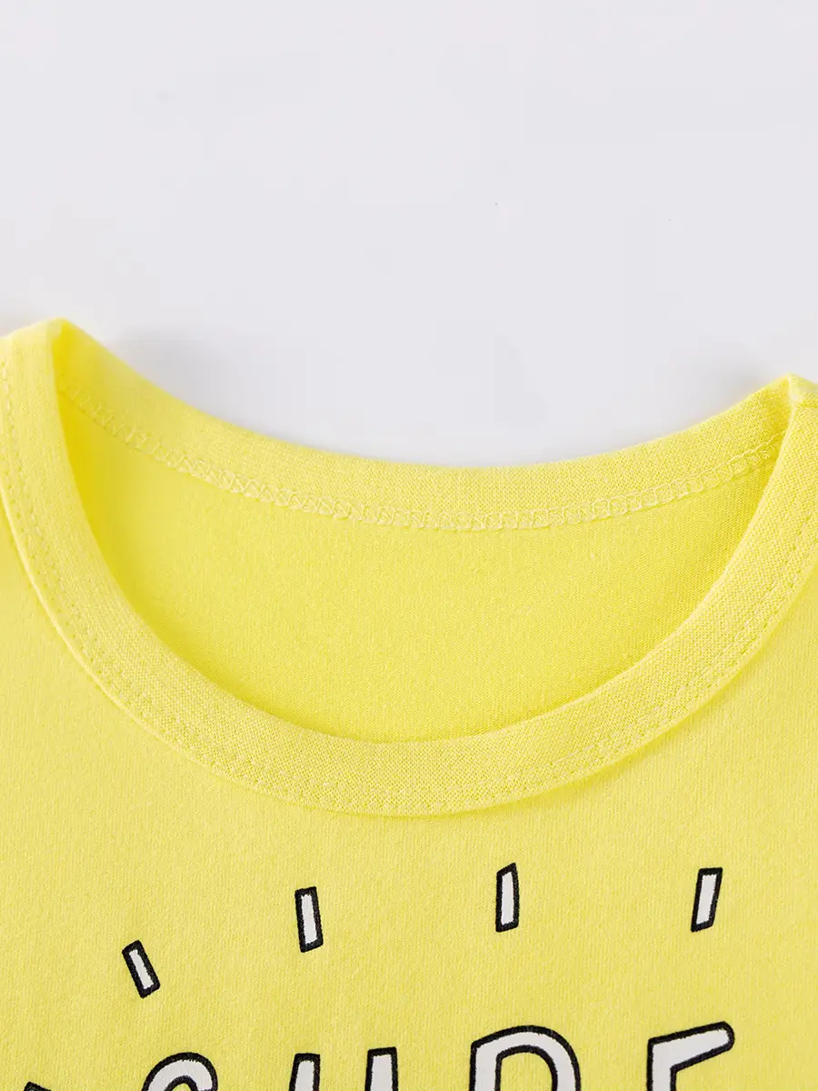 Yellow Cartoon T-Shirt for Boys Cotton Wholesale - Image 4