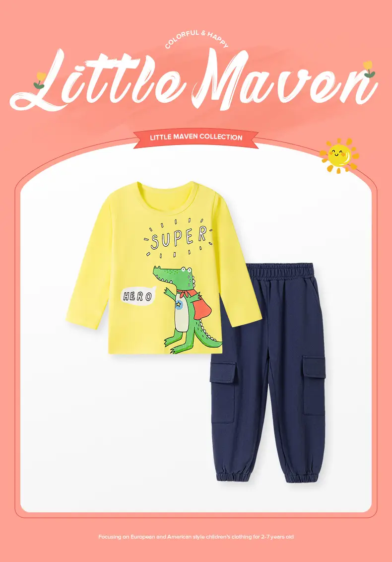 Yellow Cartoon T-Shirt for Boys Cotton Wholesale — feature 3