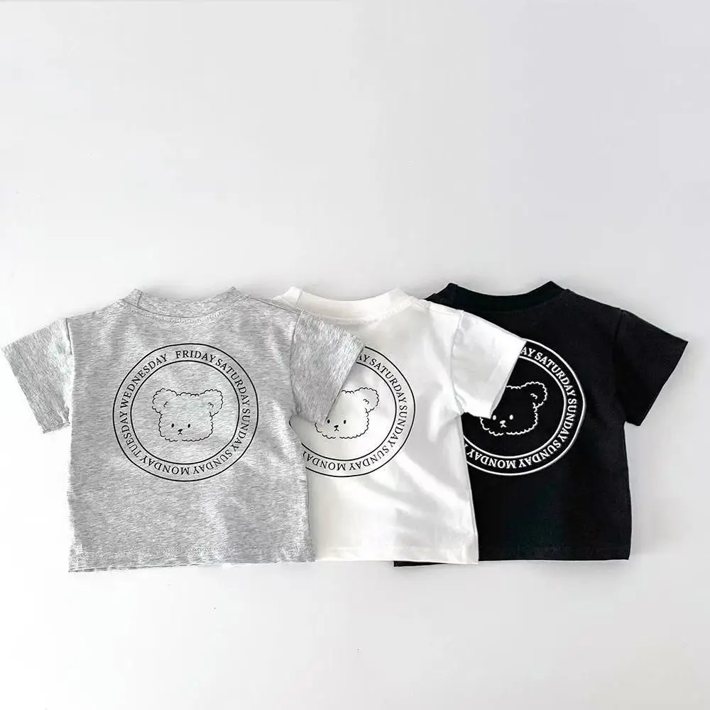 Pure Cotton Kids T-Shirt Grey Printed Half Sleeve — feature 1