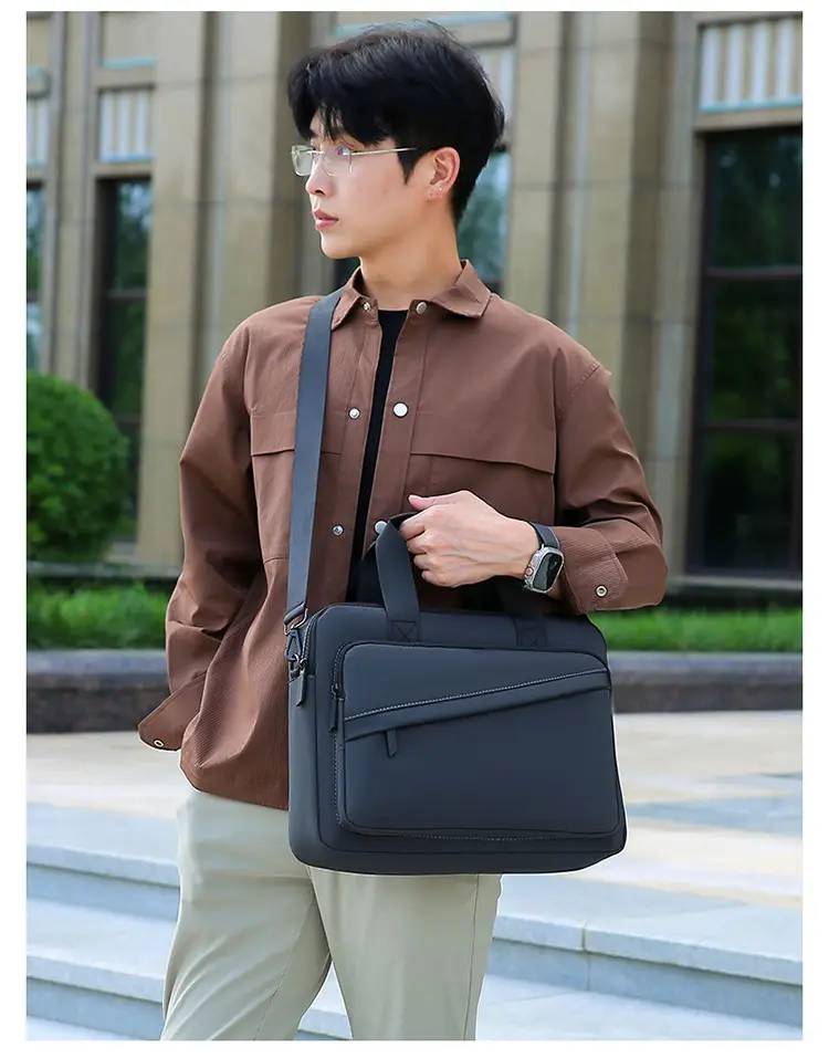 Business Laptop Bag Black 2025 Large Capacity Shoulder Crossbody — feature 16