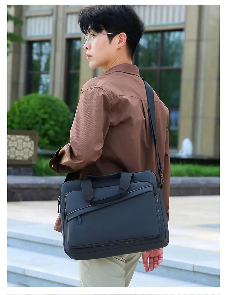 Business Laptop Bag Black 2025 Large Capacity Shoulder Crossbody — feature 17