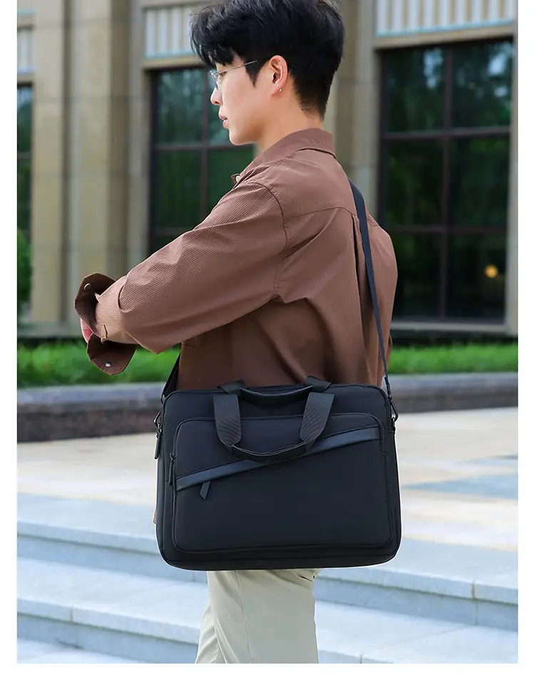 Business Laptop Bag Black 2025 Large Capacity Shoulder Crossbody — feature 18