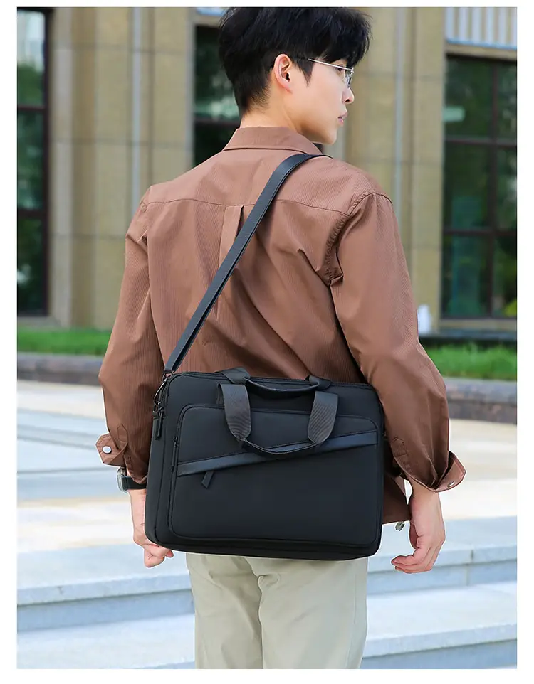 Business Laptop Bag Black 2025 Large Capacity Shoulder Crossbody — feature 19