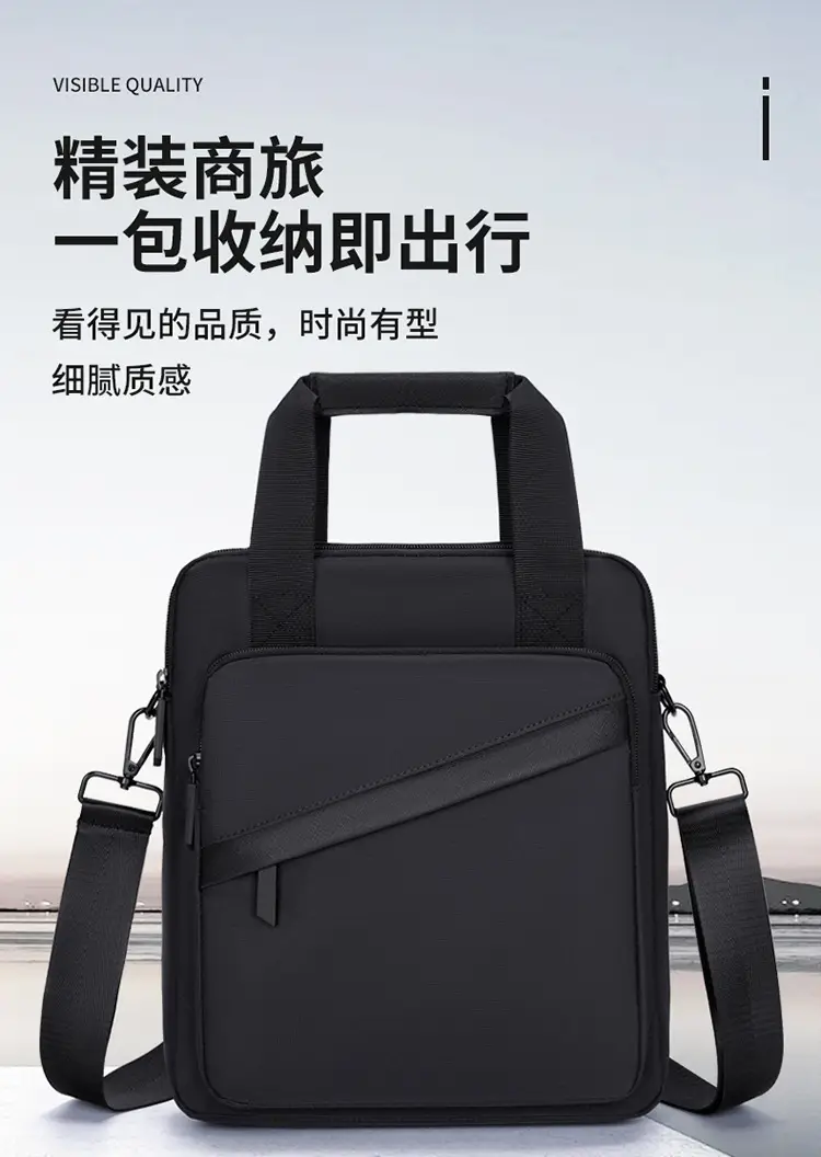 Business Laptop Bag Black 2025 Large Capacity Shoulder Crossbody — feature 3
