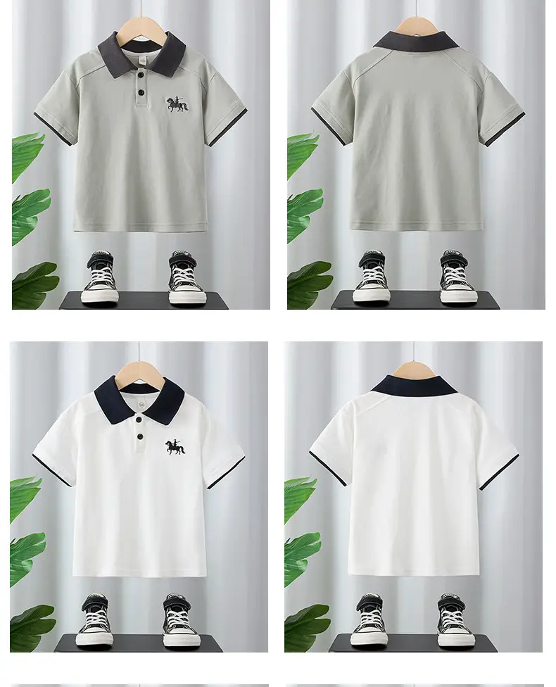 Children's Cotton Polo T-Shirt Medium to XL 2025 — feature 3