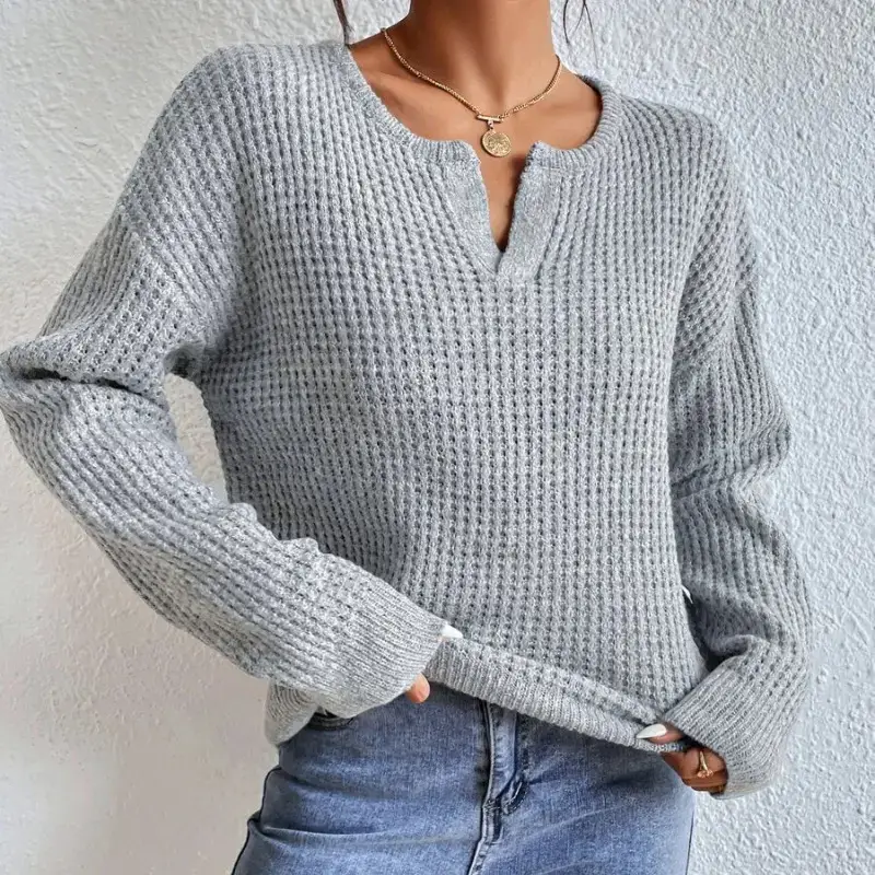 Women Knitted Crossbody Sweater Jacket Pink White - Image 22