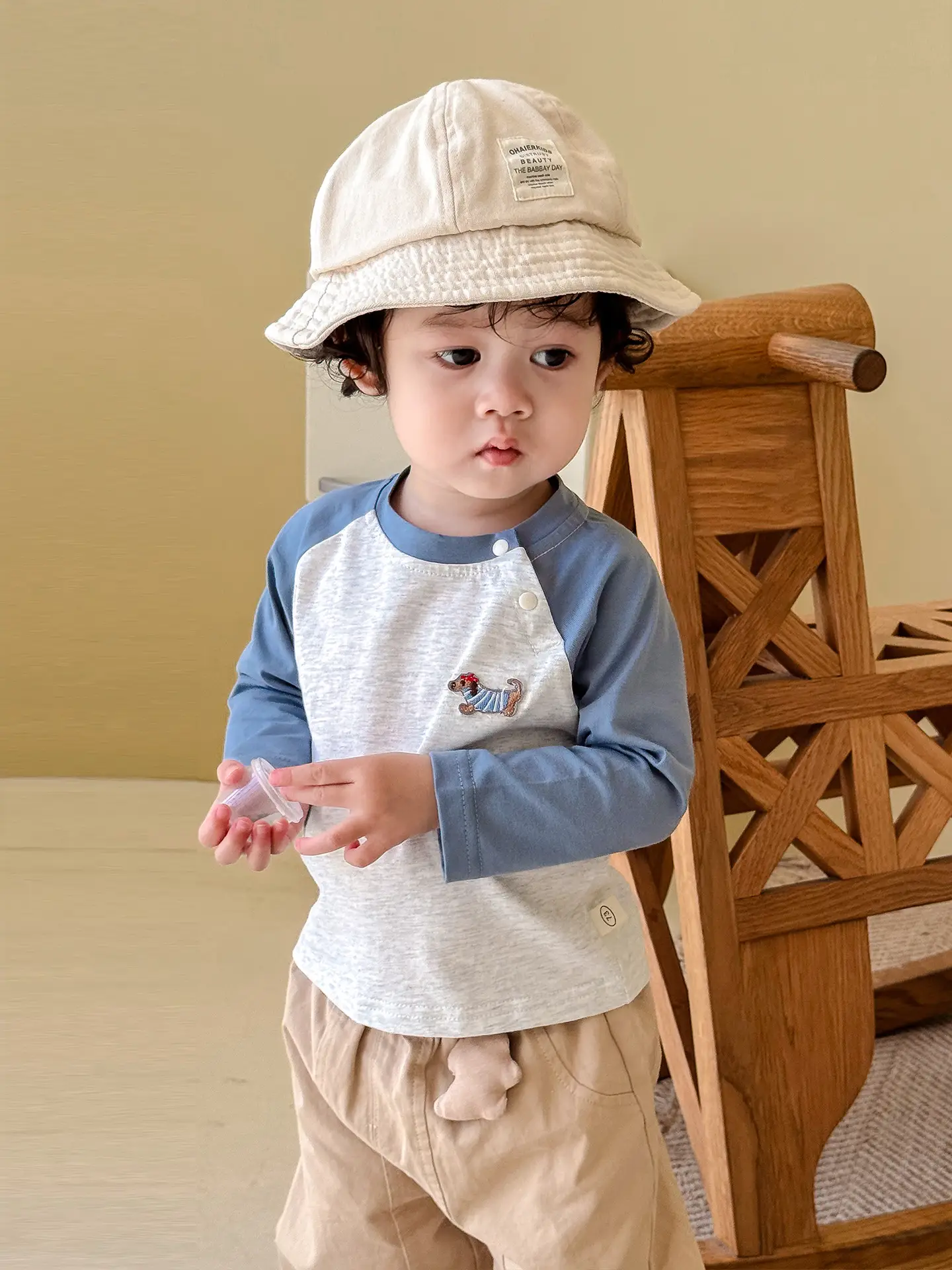 Kids Korean Style Striped T-Shirt Small Left Right