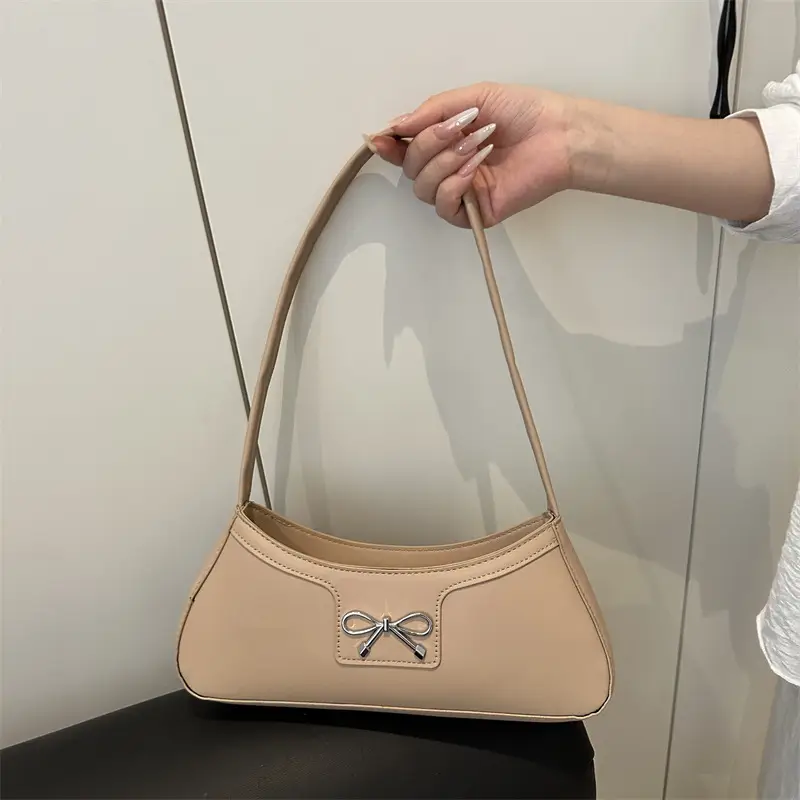 Red Bow Shoulder Bag for Women Commute Shopping - Image 7