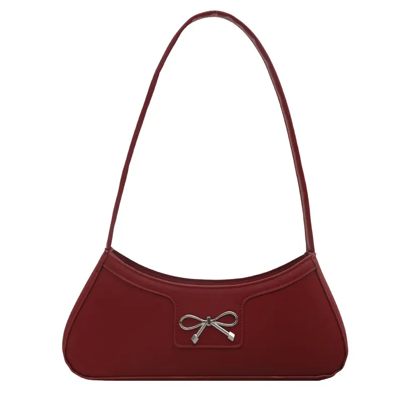 Red Bow Shoulder Bag for Women Commute Shopping - Image 10