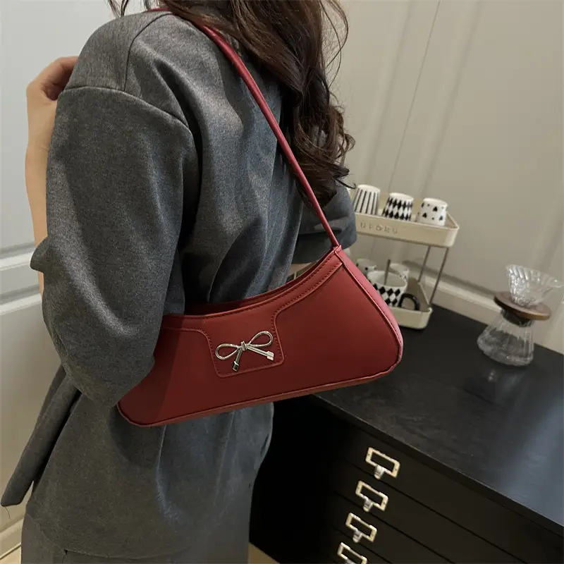 Red Bow Shoulder Bag for Women Commute Shopping — feature 21